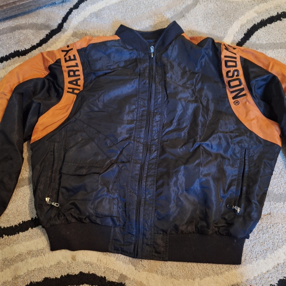 Mens harley davidson nylon coat